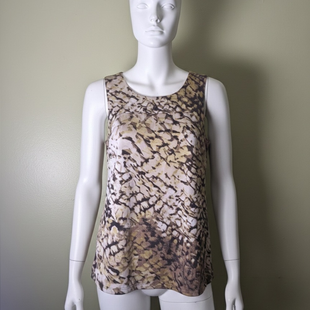 ANN TAYLOR Stylish Animal Print Sleeveless Top